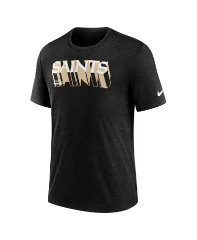 Nike New Orleans Saints Long Pass  Men's Nfl T-shirt In Black