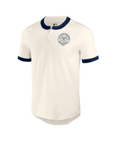 Fanatics Men's White Tampa Bay Rays Henley Raglan T-shirt In White