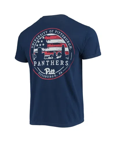 Image One Men's Navy Pitt Panthers Campus Americana T-shirt In Blue