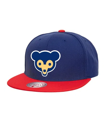 Mitchell & Ness Men's Navy Chicago Cubs Cooperstown Collection Basic Flip Snapback Hat