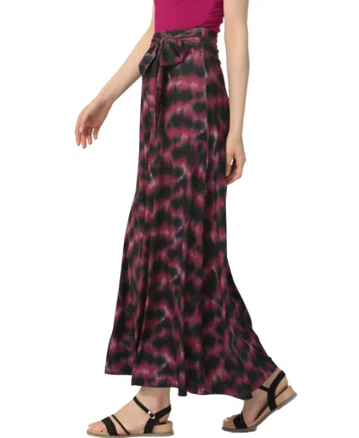 Kimi & Kai Belted Maxi Skirt In Black