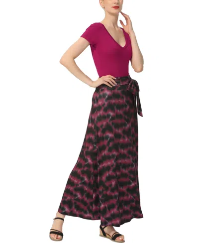 Kimi & Kai Belted Maxi Skirt In Black