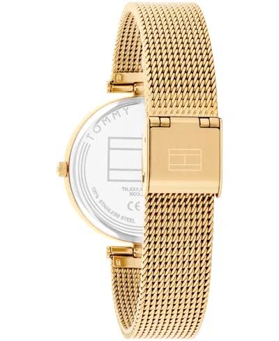 Tommy Hilfiger Women's Quartz Gold Tone Stainless Steel Mesh Bracelet Watch, 34mm