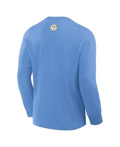 Fanatics Men's Light Blue Pittsburgh Penguins Vintage Rewind Long Sleeve T-shirt In Blue