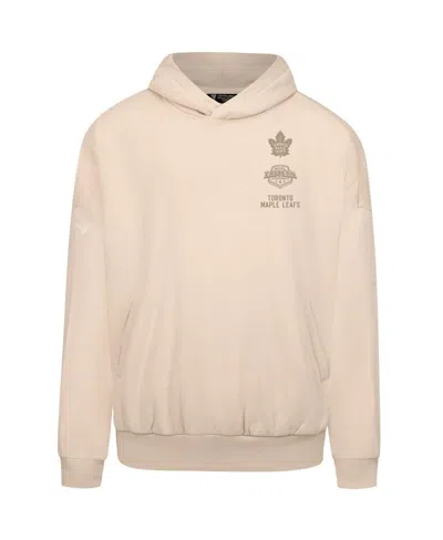 Levelwear Men's Cream Toronto Maple Leaf's Contact Stamp Pullover Hoodie In White
