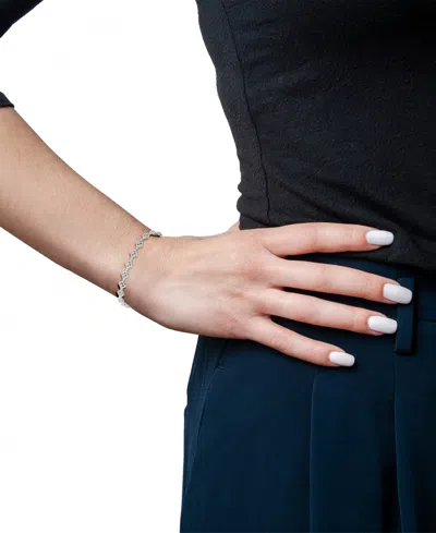 Wrapped In Love Diamond Clover Tennis Bracelet (1 Ct. T.w.) In 14k White Gold, Exclusively At Macy's