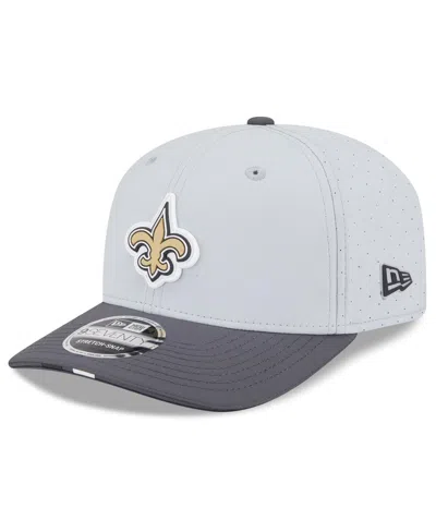New Era Men's Gray/graphite New Orleans Saints 2025 Nfl Training Camp 9seventy Adjustable Hat