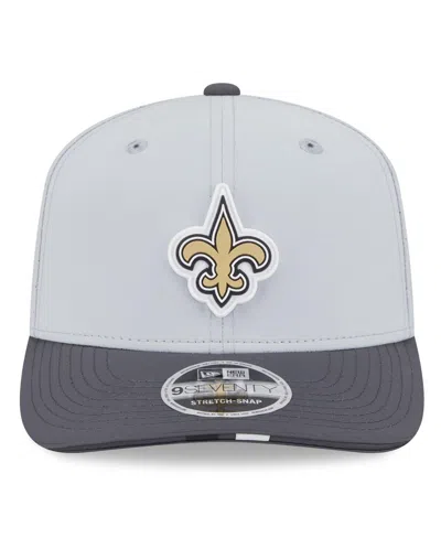 New Era Men's Gray/graphite New Orleans Saints 2025 Nfl Training Camp 9seventy Adjustable Hat