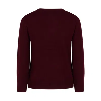 Ganni Multicolor Crewneck Cardigan With Jewel Buttons And Gemetric Motif On The Front In Multi