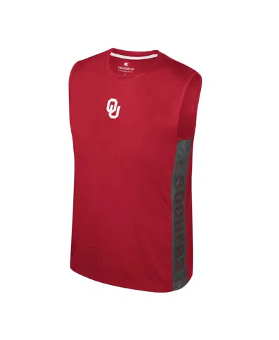 Colosseum Big Boys And Girls Crimson Oklahoma Sooners Smak Talk Sleeveless T-shirt In Red