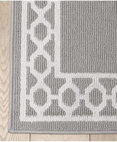 Jean Pierre New York Christine Trellis Border Tufted Runner Rug, 30" X 144"