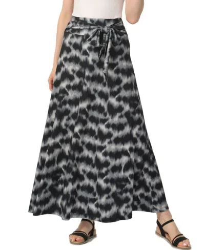 Kimi & Kai Women's Belted Pull On Maxi Skirt