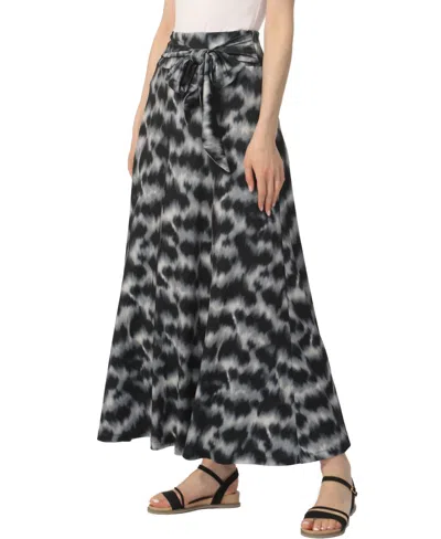 Kimi & Kai Women's Belted Pull On Maxi Skirt