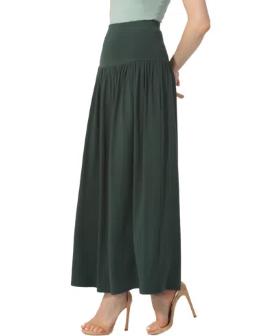 Kimi & Kai Tiered Maxi Skirt In Green