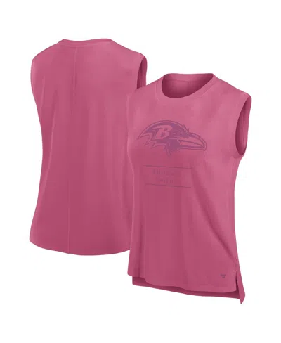 Fanatics Women's Pink Baltimore Ravens Studio Embrace Tank Top