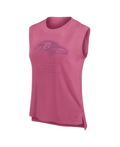 Fanatics Women's Pink Baltimore Ravens Studio Embrace Tank Top