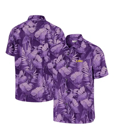 Tommy Bahama Men's Purple Lsu Tigers Coast Nuevo Fronds Button-up Shirt In Purple