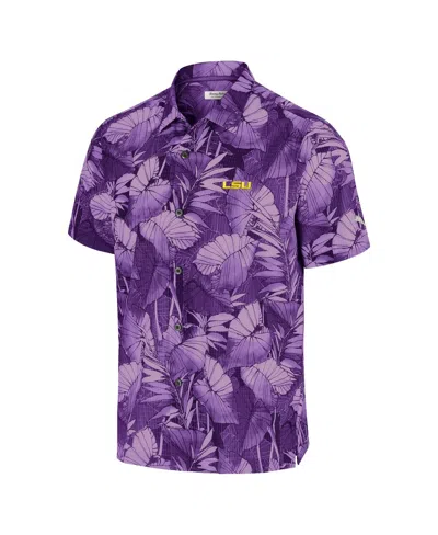 Tommy Bahama Men's Purple Lsu Tigers Coast Nuevo Fronds Button-up Shirt In Purple