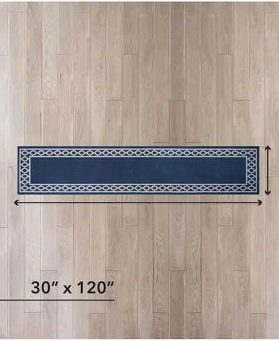 Jean Pierre New York Christine Trellis Border Tufted Runner Rug, 30" X 120"