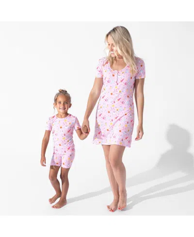 Bellabu Bear Unisex Happee Birthdae Harry Kids 2-piece Short Sleeve & Shorts Pajama Set In Pink