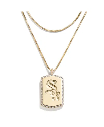 Wear By Erin Andrews X Baublebar Chicago White Sox Dog Tag Necklace