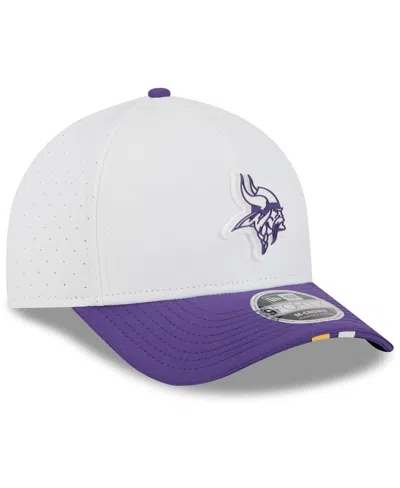 New Era Big Boys And Girls White/purple Minnesota Vikings 2025 Nfl Training Camp A-frame 9forty Adjustable H In White