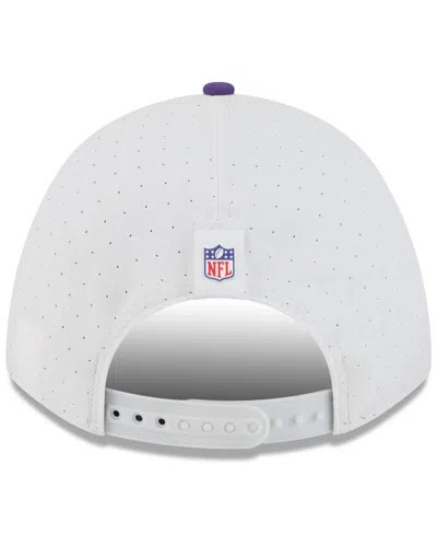 New Era Big Boys And Girls White/purple Minnesota Vikings 2025 Nfl Training Camp A-frame 9forty Adjustable H In White