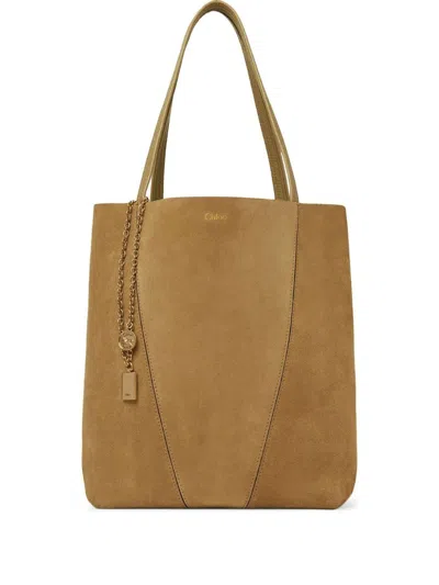 Chloé Chloè Spin Suede Leather Tote Bag