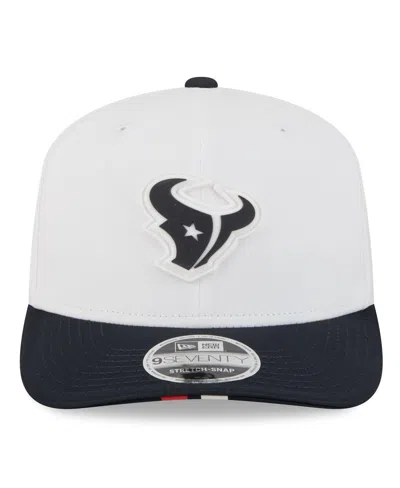 New Era Men's White/navy Houston Texans 2025 Nfl Training Camp 9seventy Adjustable Hat