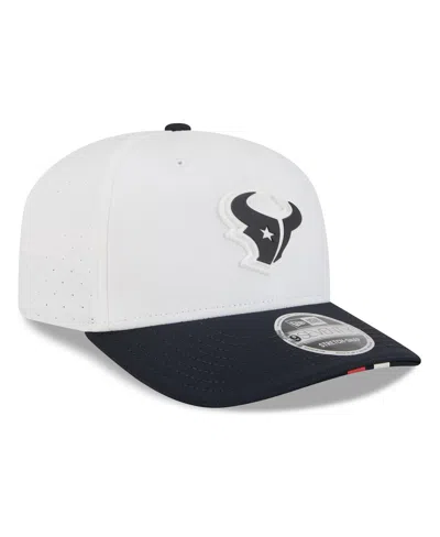 New Era Men's White/navy Houston Texans 2025 Nfl Training Camp 9seventy Adjustable Hat