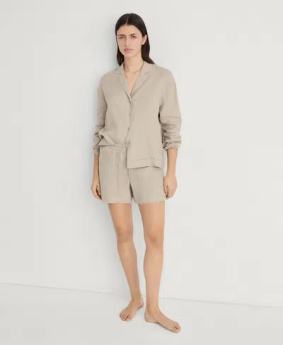 Mango Women's Linen Pajama Shorts