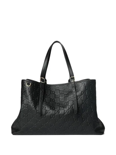 Gucci Women Gg Emblem Leather Shoulder Bag