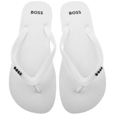 Hugo Boss Boss Tracy Flip Flops White In White