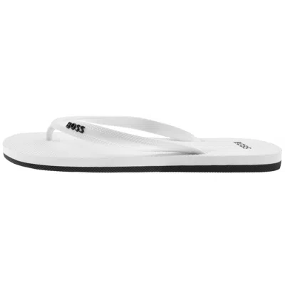 Hugo Boss Boss Tracy Flip Flops White In White
