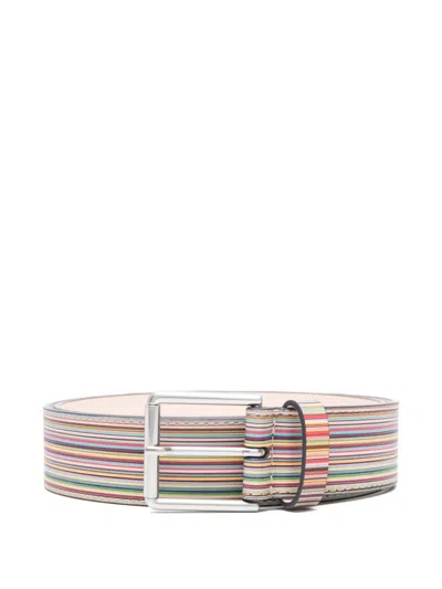 Paul Smith Striped Leather Belt