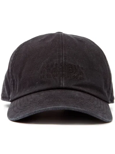 Mm6 Maison Margiela Logo Cotton Cap In Brown