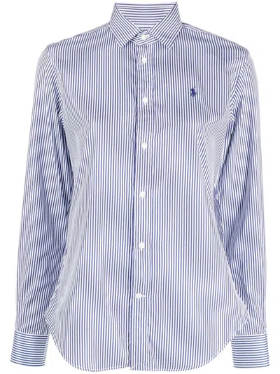Polo Ralph Lauren Vertical Stripe Pattern Shirt With Logo
