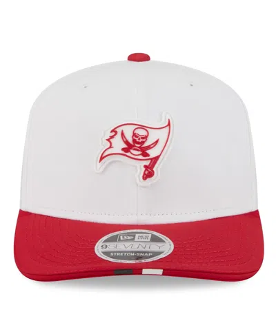 New Era Men's White/red Tampa Bay Buccaneers 2025 Nfl Training Camp 9seventy Adjustable Hat