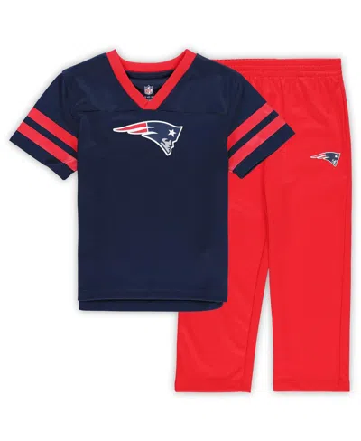 Outerstuff Toddler 2-piece New England Patriots T-shirt And Pants Set In Blue