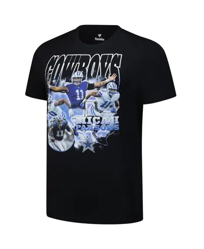 Fanatics Men's Micah Parsons Black Dallas Cowboys Notorious Player Graphic T-shirt In Black
