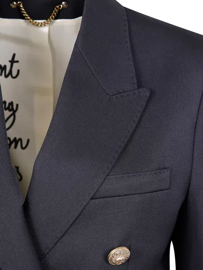 Golden Goose "golden W`s" Double Breasted Blazer Light Dry Wool Gabardine