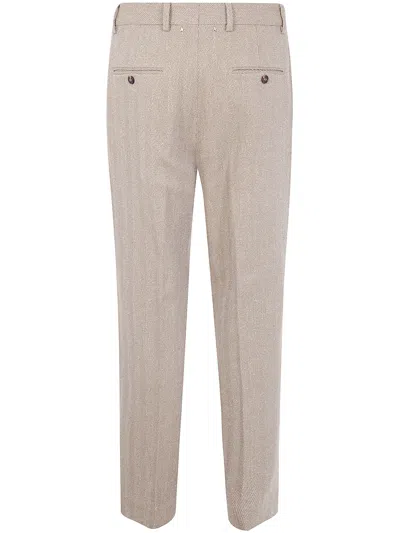 Golden Goose "journey" Man`s Relax Straight Pant Tailoring Chevronne Clothing In Neutral