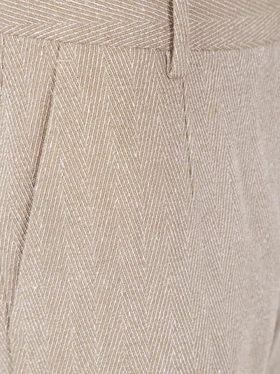 Golden Goose "journey" Man`s Relax Straight Pant Tailoring Chevronne Clothing In Neutral
