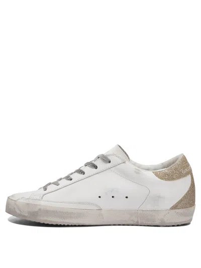 Golden Goose Deluxe Brand White Leather Super Star Classic Sneakers In White