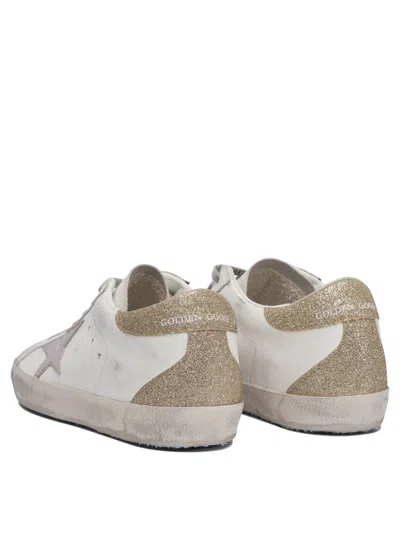 Golden Goose Deluxe Brand White Leather Super Star Classic Sneakers In White