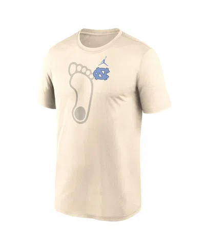 Jordan Men's Natural North Carolina Tar Heels Campus Shadow Legend Performance T-shirt In Neutral