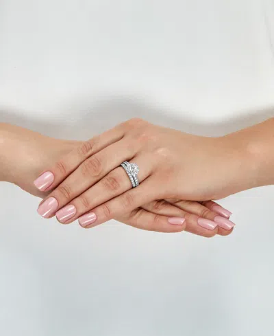 Macy's Diamond Halo Bridal Ring Set (2 Ct. T.w.) In 14k White Gold
