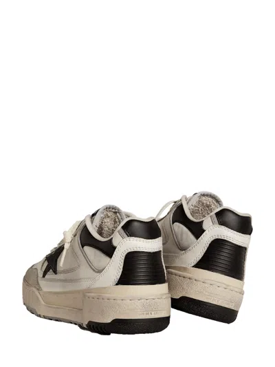 Golden Goose Forty2 Leather Sneakers With Black Star And Heel Tab