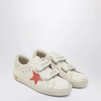 Golden Goose Old School Sneaker White/peach In White