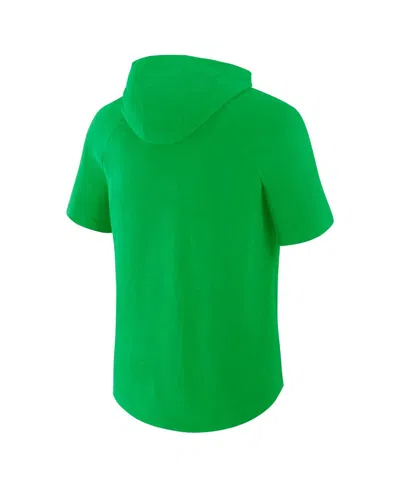Fanatics Men's Rave Green Seattle Sounders Fc Hat Trick Stadium Slub Raglan Short Sleeve Pullover Hoodie T-sh In Green